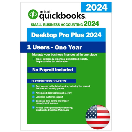 QuickBooks Desktop Pro Plus 2024 - US Edition (1-User)