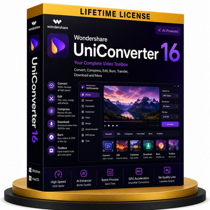 Wondershare UniConverter 16 Lifetime License (Instant Download)